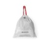 Brabantia PerfectFit Trash Bags (Size J/5.3-6.6 Gal) Thick Plastic Trash Can Liners with Drawstring Handles (40 Bags)
