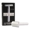 Standard Razors Aluminum Double Edge Safety Razor - Raw Silver | Luxury Razor for Men | Three Piece Double Edge Razor | Modern Design, Classic Shave