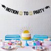 Motion to Party Banner,Graduation Party Decorations For Class of 2024 Law School/Passed the Bar Graduation Party Supplies Gold Black
