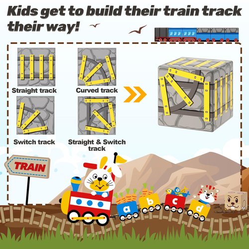 Build Mine World Magnetic Building Blocks Toddler Toys STEM Sensory Outdoor Toys for 3+ Year Old Boys & Girls, Kids Toys for Ages 4-6 6-8 5-7
