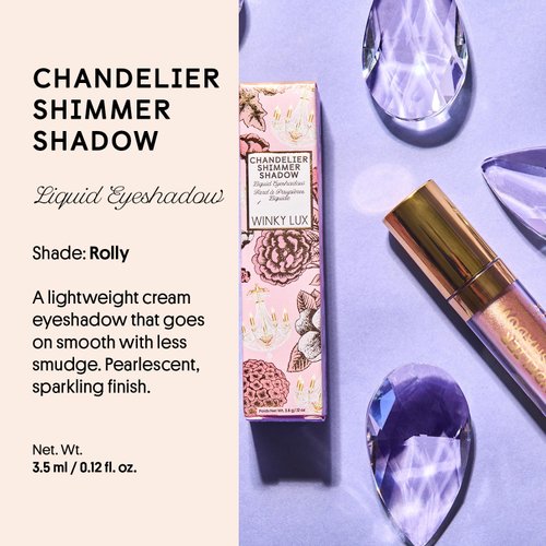 Winky Lux Chandelier Shimmer Shadow, Glitter Eyeshadow, Cream Eyeshadow, Liquid Eyeshadow, Rose Gold, Rolly