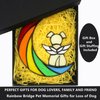 Lcensp Stained Glass Dog Memorial Gifts for Loss of Dog,Rainbow Bridge Pet Memorial Gifts for Dogs,Loss of Dog Sympathy Gift,Dog Bereavement Gifts,Pet Loss Gifts,in Memory of Dog Passing Away Gifts