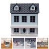 Toyvian Dollhouse Miniature House Wooden Dollhouse kit Christmas Village Houses Toy House Model Tiny Wooden