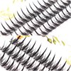 CB Individual False Eyelashes, DIY Individual Cluster Eyelash Extensions At Home, Natural Doll Look Lashes, Set Of 10mm/ 11mm/ 12mm, 2 Trays, Fishtail & Fairy Sandwich