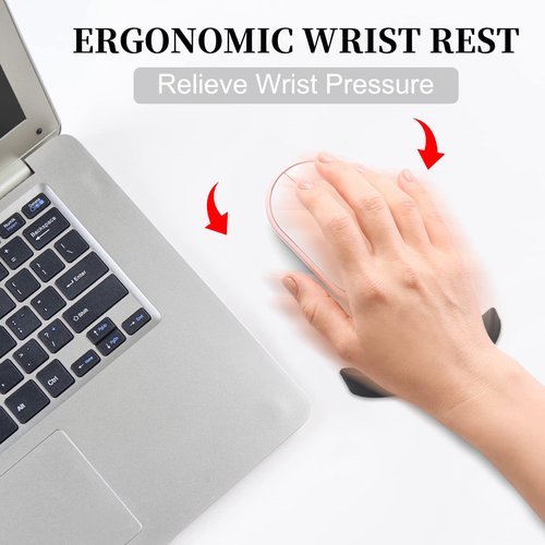 2 Pieces Ergonomic Mouse Wrist Rest Support, Gliding Wrist Rest Pad Sliding Wrist Rest Palm Rest Pad That Moves with Mouse,Wrist Pain Relief & Release Pressure on Hands for Office Work,Gaming,Coding