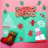 NT-ling Christmas Glitter Foam Stickers Self-Adhesive Christmas DIY Foam Craft Kits Santa Claus, Christmas Tree, Snowman, Bell, Elk, Bow, for Kids' Art Projects, Cards, Party Decorations,96 Pieces