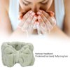 HURRISE Facial Spa Headband, Soft Coral Fleece Head Wraps Hairbow Headband Hairband Fashion Headbands Shower Bath Wrap Bow-Knot Headband For Headbands For Makeup (Green)