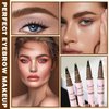 AIUEO 2PCS Microblading Eyebrow Pencil Dark Brown Eyebrow Pencil Long Lasting Eyebrow Pen for Natural Makeup,Waterproof Lapiz De Cejas-Dark Brown