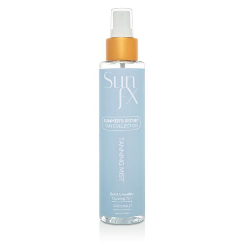 SunFX Tanning Mist for Face & Body | Ultra Hydrating | Hyaluronic Acid | Vegan | Cruelty-Free | Long Lasting Self Tanner Coconut - 5floz