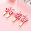 4PCS Kentucky Derby Hair Clips for Women Derby Riding Suit Horse Horseshoe Hairpins Kentucky Derby Hair Accessories Outfits Horse Racing Derby Fan Gifts (4PCS Pink)