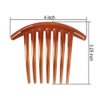 24 PCS 7 Tooth French Twist Comb Plastic Hair Clip Hair Side Combs Hair Accessory for Women Girls (Black and Brown)