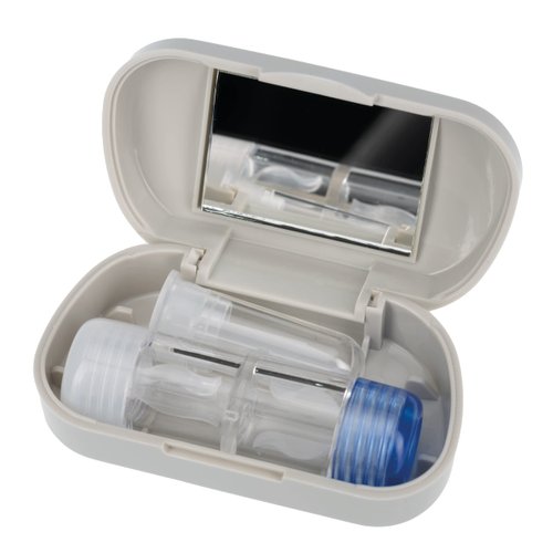 Sports Vision World Travel Kit Gray RGP Hard Contact Lenses Mirror RGP Case & Suction Remover