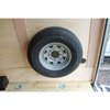 Trailer Spare Tire Mount, Wall Mount Enclosed Trailer Accessories Spare Tire Holder for Trailer, Wheel Bracket Rack for Enclosed Race Trailer, Mount Your Spare Tire Directly to The Wall.