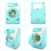 deAO Washing Machine Toy for Kids Dollhouse Furniture Pretend Play Household Appliance Realistic Sounds with Lights Laundry Play Set with Rotatable Roller for Boys Girls