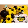 ALL-IN-1 Bee Balloons Arch & Garland Kit – Yellow and Black Balloons for Bumble Bee Party – What Will It Bee Gender Reveal, Honey Bee Baby Shower, Bee Birthday Party Decorations & Supplies