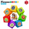 Picasso Cubes 0.5” Pixel Magnetic Puzzle Cube 200 Piece Mix & Match Sensory Toys STEAM Education Learning Building Block Magnets Children Construction Toy Set Stacking Magnet Creative Kit PMC200