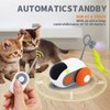 LELEAN Remote Control Cat Toy for Indoor Interactive Turbo Tail 2.0 Cat Toy Automatic Moving Eemote Mouse Smart Electric Teazys Cat Toy Mobile Car Toy, Orange
