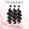 DMKEEP 12A Human Hair Bundles 18 20 22 Inch Body Wave Bundles Human Hair 100% Unprocessed Brazilian Raw Virgin Hair 3 Bundles Quick Weave Bundles Real Human Hair Extensions Natural Color