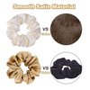 6 Pcs Hair Scrunchies for Women Solid Color Hair Ties Bands Satin Elasticity Hair Scrunchies for Women's Thick Curly Hair Ponytail Holder Silk Satin Scrunchy Hair Accessories Trendy Stuff