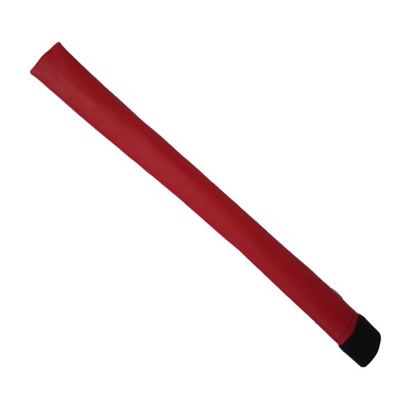 Sunfish Leather Golf Alignment Stick Cover Holds 2 Sticks Red