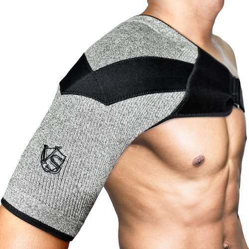 Vital Salveo Shoulder Brace Compression Sleeve Wrap with Support and Stability Breathable for Shoulder Pain Dislocated Rotator Cuff Tendinitis (1PC) M