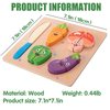CUCOS Wooden Cutting Puzzles for Kids Ages 1-5 Years Old, Vegetable Toddler Puzzles, Learning Toys Educational Gift for Girls and Boys