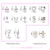 50Pcs Nail Charms Rhinestones Gems Kitty Heart Star Gun Planet Cross Jewelry for Acrylic Nails Accessories Women Nail Decorations Manicure Craft DIY Nail Art Supplies