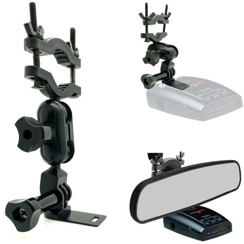 AccessoryBasics Rearview Mirror Stem Radar Detector Mount for Uniden R1 R3 R7 R8 DFR2 DFR3 DFR4 DFR5 DFR6 DFR7 DFR8 DFR9 Radar Detector (Require at least 1" Clear Stem Space to install)