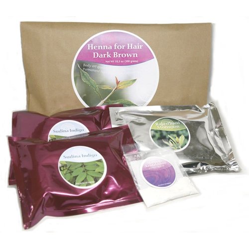 Henna for Dark Brown Hair Color - use on all hair types - all natural hair dye- Mehandi Henna for Hair- Ancient Sunrise Henna