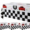 GGDE 4 Pcs Racing Car Plastic Table Cover Boys Birthday Car Theme Party Decor Supplies
