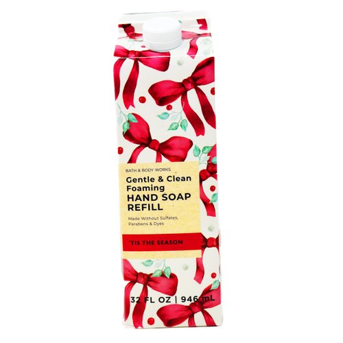 Bath + Body Works Tis The Season Soap Refill - Apple Cinnamon Scent - XL Size - 32 oz Holiday Foam Soap Refill for Christmas - Compatible with All Bath & Body Works Gentle Foaming Hand Soap Bottles