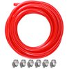 15ft-Hilangsan Beer CO2 Gas Line Tubing for Kegerator Gas Line 5/16 Keg Gas Line Long Red PVC CO2 Tubing Beer Gas Line CO2 Hose Draft Beer Dispenser Brewing Hose Kits with Hose Clamps