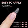 AILLSA Medium Almond Nail Tips Acrylic Clear Half Cover Nail Tips False Gel Nail Tips Fake Matte Nails Extension Press on Nails for Nail Manicure Nail Salon 240PCS 12 Sizes
