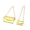 Miniature Handbag 1/12 Scale Purse Fashion Scene Decor S+L Size Dollhouse Accessories Models DIY Gift Mini Scene Decoration Ornaments (Gold)