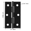 Murtenze 12 Pack 2.5 Inch Door Hinge Cabinet Hinge,Black Butt Hinges Ball Bearing Hinges Window Hinges Outdoor Hinges with Mounting Screws