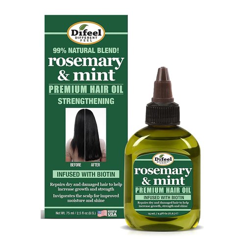 Difeel Rosemary and Mint Premium Hair Oil with Biotin 2.5 oz.