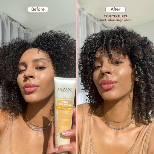 Mizani True Textures Curl Defining Lotion | Moisturizes and Smooths Hair for Soft and Crunch Free Curls | Curl Enhancing Lotion | Formulated with Coconut Oil | For Texture Types 5-3 | 5 fl oz