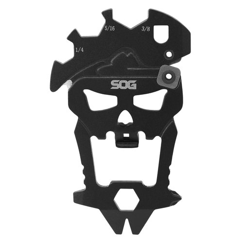 SOG MacV Tool SM1001 - Hardcased Black, 12 Tools in One: Bottle Opener, Screwdrivers