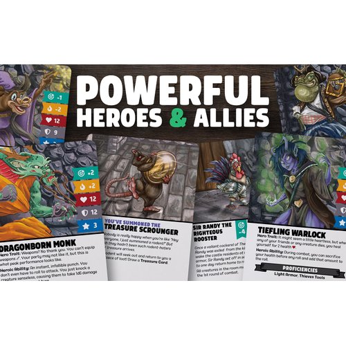 Dynamic Gorilla Dungeon Doors: RPG Board Game for 3-6 Players | Family & Adult Role-Playing | Ages 14+ | 40-Min Play