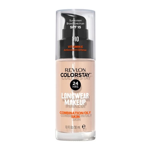 Revlon Colorstay Liquid Foundation Makeup with Pump 110 Ivory Combination/Oily Skin ,1 Fl Oz