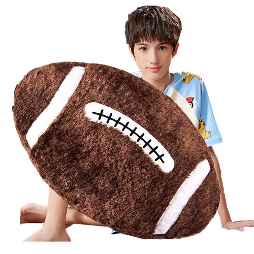 XIYUAN Football Plush Pillow Ball Pillow- Basketball Plush Throw Pillows Back Cushion Soft Fluffy Sport Football Plush Toy pillowUsed for Home Decoration Gifts, (22 inches / 55 cm)
