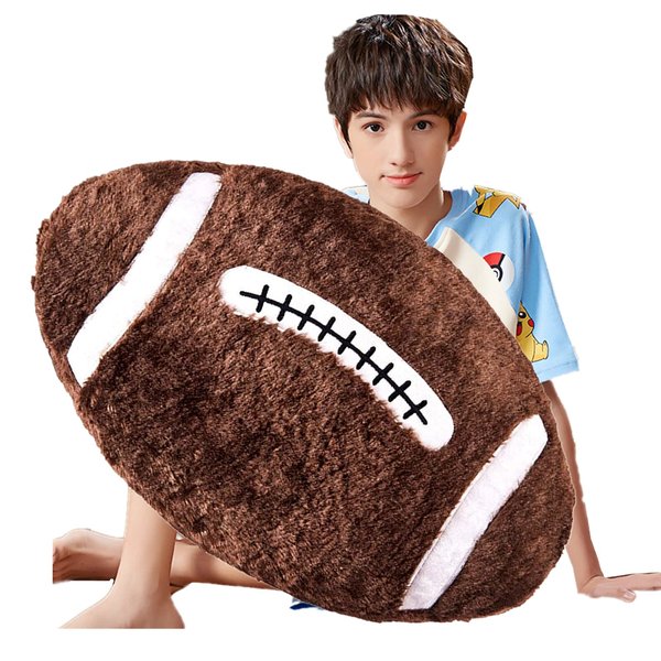 XIYUAN Football Plush Pillow Ball Pillow- Basketball Plush Throw Pillows Back Cushion Soft Fluffy Sport Football Plush Toy pillowUsed for Home Decoration Gifts, (22 inches / 55 cm)