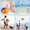 6 Pack Beach Balls, 10 Inch Beach Balls for Kids, Rainbow Color Pool Toys Pool Balls for Swimming Pool, Beach Toys Inflatable Ball for Summer Parties and Water Games