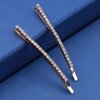 Yheakne Crystal Bar Hair Clip Pin Retro Crystal Hair Barrette French Crystal Rhinestone Hair Accessories for Women and Girls 2Pcs (Gold crystal)