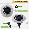 NFESOLAR Solar Lights Outdoor with 16 LEDs, Bright Solar Ground Lights Outdoor Waterproof Solar Pathway Lights for Yard Garden Lawn Walkway Driveway (White 8 Pack)