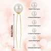 36 Pcs Wedding Pearl Hair Pins Bridal Pearl Rhinestone U Shape Barrette Wedding Hair Accessories, Pearl Bobby Hair Pins Clips for Brides Bridesmaid Women Girls