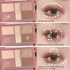 WanTuoluo 5 Colors Champagne Gold Shimmer Eyeshadow Palette for Eye Makeup,High Pigmented Metallic Eye Shadow Powder Palet de sombras de ojos
