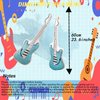 zxmbeddings 23.6" Guitar Plush Stuffed Guitar Throw Pillow Instrument Toy Gift for Kids,Blue