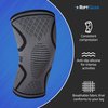 RiptGear Knee Compression Sleeve - Braces for Knee Pain - Compression for Arthritis, Meniscus Tear, Running, Walking - Support for Women and Men - Sleeves Weightlifting (Medium, Gray (1 Pack))