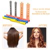 100Pcs Hair Perm Rods Set, 5 Sizes Plastic Hair Cold Wave Rods, Heatless Perming Rods Hair Curlers Rollers with Pintail Comb for Long Short Straight Curly Natural Hair DIY Hairdressing Styling Tools